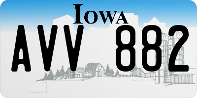 IA license plate AVV882