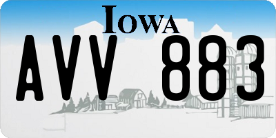 IA license plate AVV883