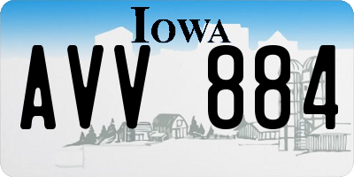 IA license plate AVV884