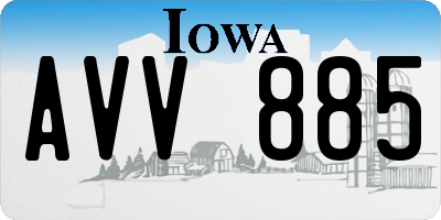 IA license plate AVV885
