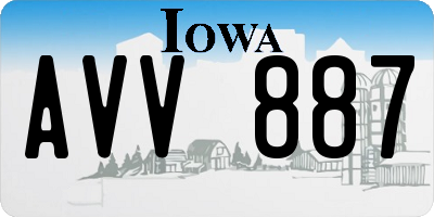 IA license plate AVV887