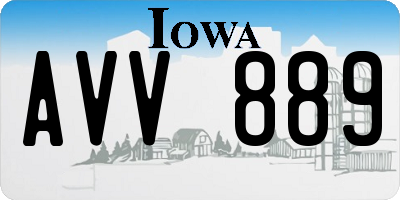 IA license plate AVV889