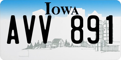 IA license plate AVV891