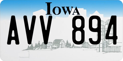IA license plate AVV894