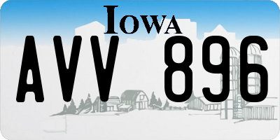 IA license plate AVV896