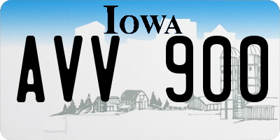 IA license plate AVV900