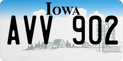 IA license plate AVV902