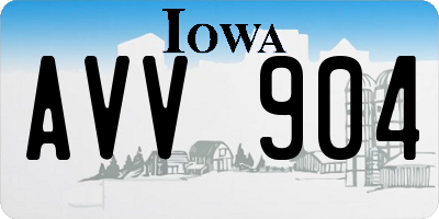 IA license plate AVV904