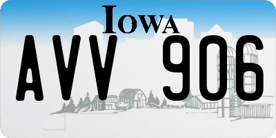 IA license plate AVV906