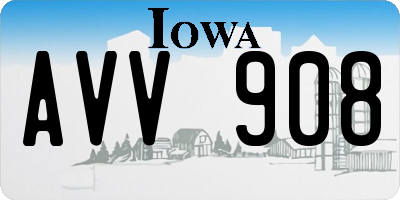 IA license plate AVV908
