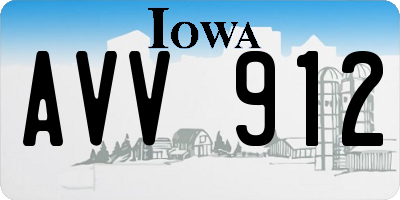 IA license plate AVV912