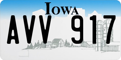 IA license plate AVV917