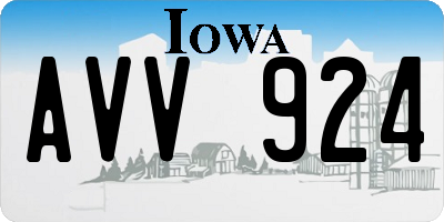 IA license plate AVV924