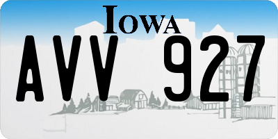 IA license plate AVV927