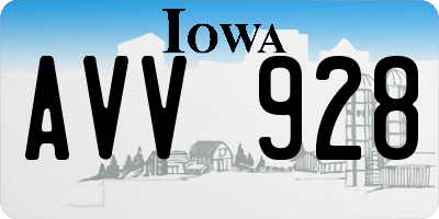 IA license plate AVV928