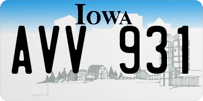 IA license plate AVV931