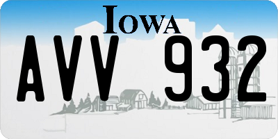 IA license plate AVV932