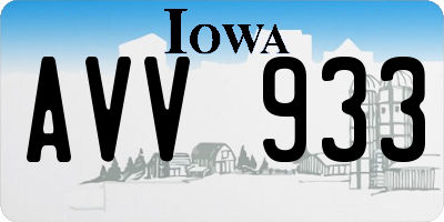 IA license plate AVV933