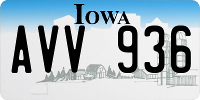 IA license plate AVV936