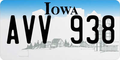 IA license plate AVV938