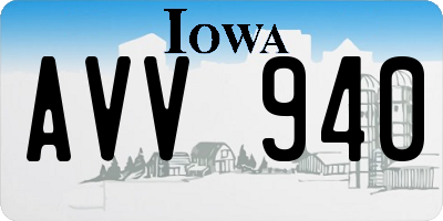 IA license plate AVV940