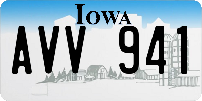IA license plate AVV941