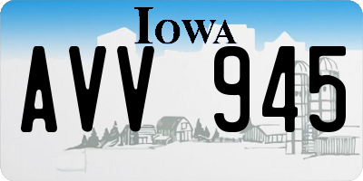 IA license plate AVV945