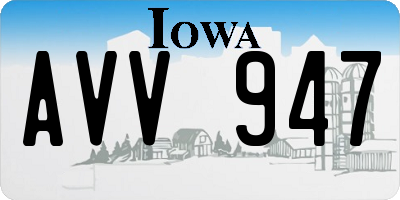IA license plate AVV947