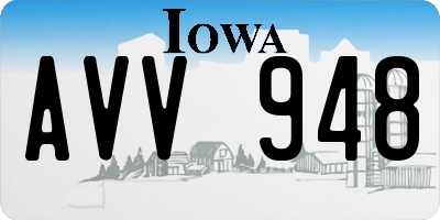 IA license plate AVV948