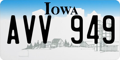 IA license plate AVV949
