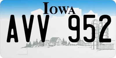 IA license plate AVV952