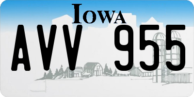 IA license plate AVV955