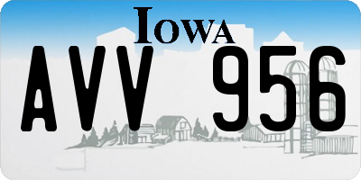 IA license plate AVV956