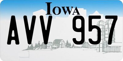 IA license plate AVV957