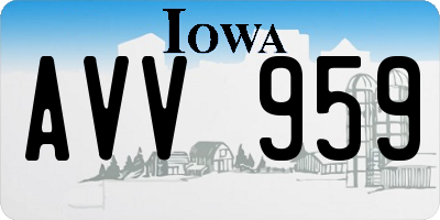 IA license plate AVV959