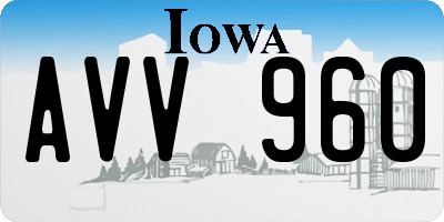 IA license plate AVV960
