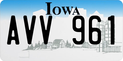 IA license plate AVV961