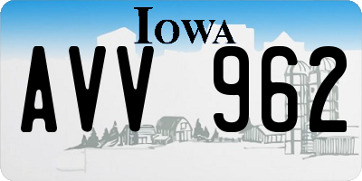 IA license plate AVV962