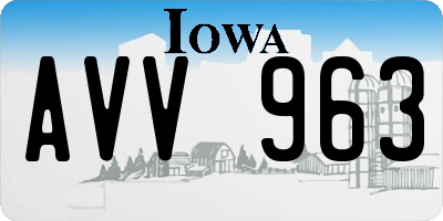 IA license plate AVV963