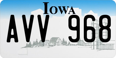 IA license plate AVV968