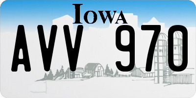 IA license plate AVV970