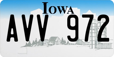 IA license plate AVV972
