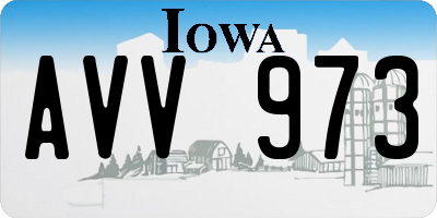 IA license plate AVV973