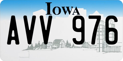 IA license plate AVV976