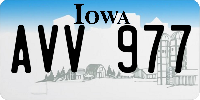 IA license plate AVV977