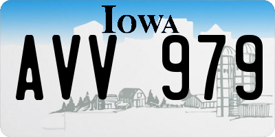 IA license plate AVV979
