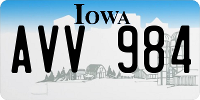 IA license plate AVV984