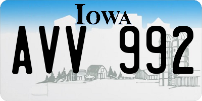 IA license plate AVV992