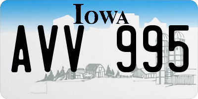 IA license plate AVV995