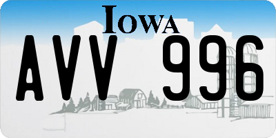 IA license plate AVV996